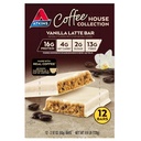 Atkins Coffee House Collection Vanilla Latte Bar, 16g Protein, 2g Sukker, 4g Net Carbs, 13g Fiber, 12 Greve