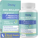 Probiotika til kvinder og mænd, 300 Millioner CFU 24 Strops Probiotika + 15 Økologiske urter Prebiotika Blend, Hylde Stabil Gut Sundhedstillæg for fordøjelsessygdomme Immunsystemet & Whole- Body Health, 2 Måned Supply