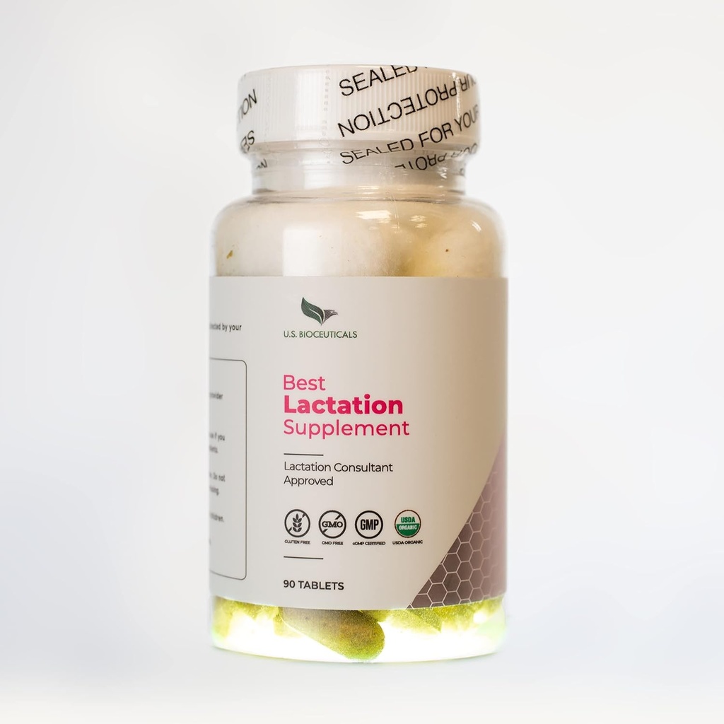 Organic Best Lactation Supplement Tablets - Geder Rue, Velsignet Milk Thistle, Fenugreek - Lactation Consultant Godkendte - Laboratory Tested - cGMP Manufacturing