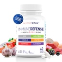 Maksimal Slim kraftfuld 6-in-1 immunstøtte supplement med zink, C-vitamin, Elderberry, D-vitamin, Echinacea, & hvidløg, 60 Greve