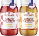 TrueSeaMoss Fremstillede Irske Hav Moss Gel Mango og Strawberry Bundle Organic Raw Seamoss Rich in Minerals, Proteins & Vitamin