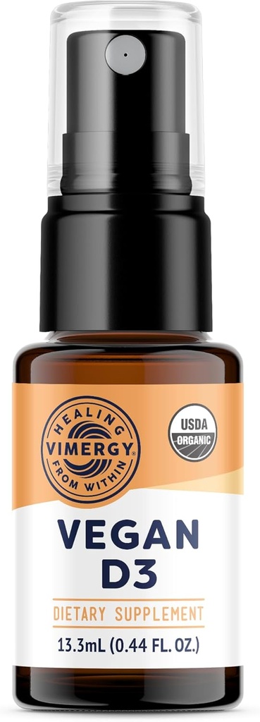 Vimergy Vegan D3 - Fordele immunfunktion * - USDA Certified Organic, Vegan, Gluten- Free - 1000IE / Servering, 96 Servering