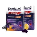 Sambucol Black Elderberry Throat Lozenge - med honning, C-vitamin og zink, Elderberry Lozenges Sore Throat & Hough, Lindes Scratchy Throat, Understøtter Immunitet, Soft & Chewy - 20 Greve, 2-Pack