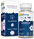 SOLARAY Berberine Phytosome - 9X Absorption og Easy- to- Digest - Standardiseret til 30% Berberine HCl - Vegan, Made without Soy - 60- Day Garanti - 30 Servere, 30 VegCaps