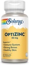 SOLARAY OptiZink 30mg immunforsvar supplement - Zink kosttilskud til mænd og kvinder w / vitamin B6 - stærke knogler og hud sundhed støtte - høj absorption - 60- dag garanti, 60 Servering, 60 VegCaps
