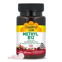 Country Life Methyl B12, Understøtter Energy & Stamina, 5.000mcg, 60 Lozenges, Certified Gluten Free, Certified Vegan, Certified Non- GMO Verified