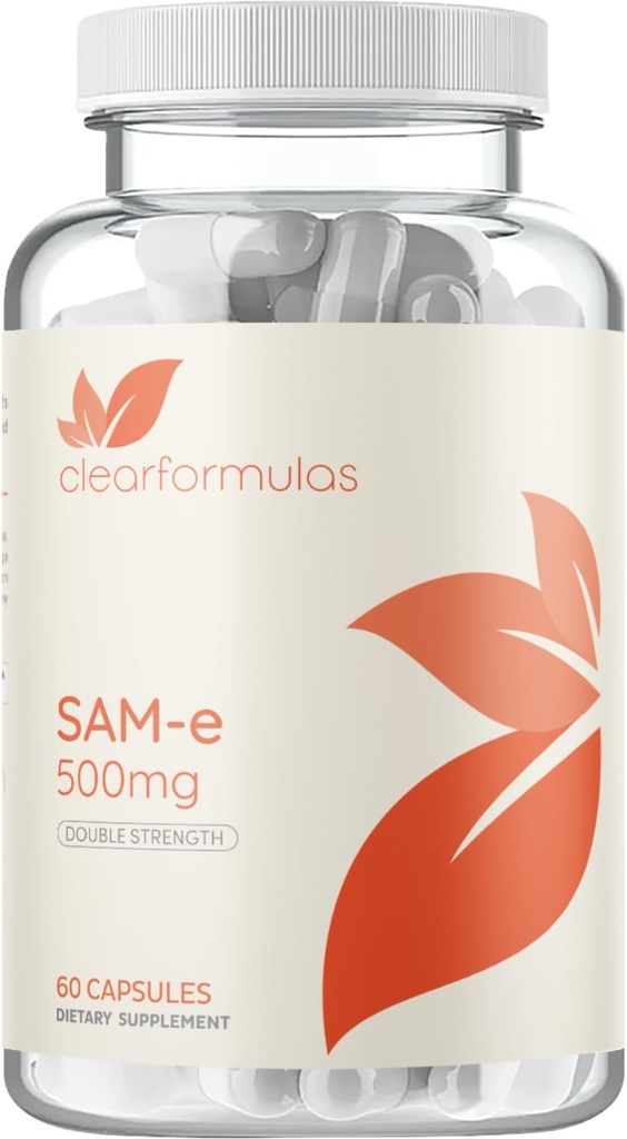 Bioactive SAM- e 500mg - High Strength SAM- e Supplement med Biological Active S, S Form for lever og mood Support - Vegan non-GMO Konserveringsfri - Made in the US (60 Servere)