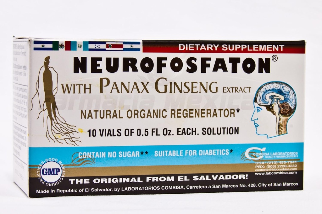 Neurofosfaton med Panax Ginseng Extract - Healthier Brain Function - 10 VialsY