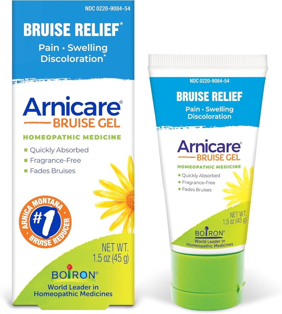 Boiron Arnicare Bruise Gel til lindring af smerte, betændelse eller hævelse, ømhed og misfarvning - Ikke-fedtet og parfume-fri - 1,5 oz