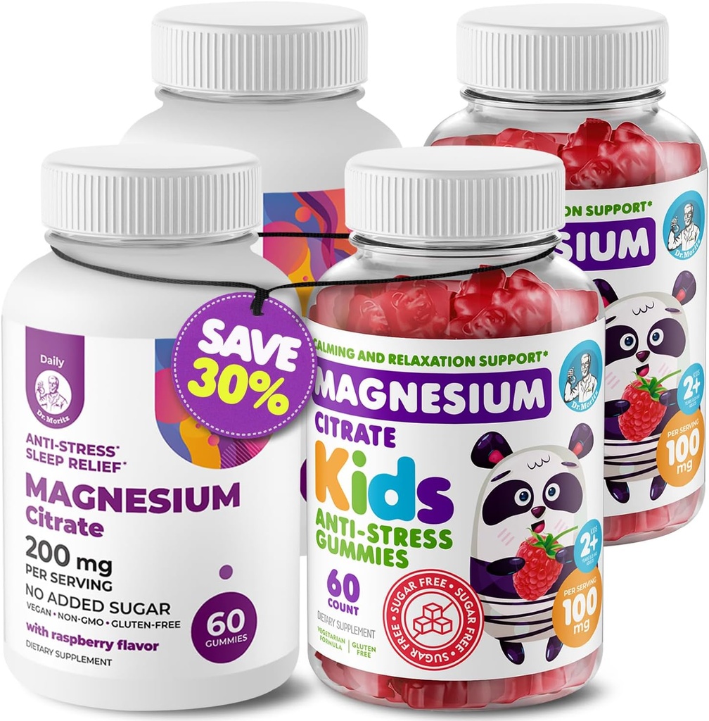 Kids Magnesium Gummies Sugar- Free 120 Greve og Magnesium Gummies Sugar- Free 120 Greve - Calm Magnesium Gummies Supplement for børn, Sugar- Free Magnesium Calm Chews for børn og voksne