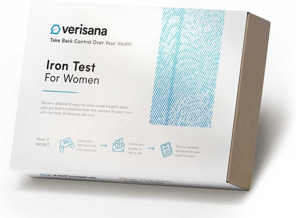 Iron Test for Women - Bestem din Ferritin Værdi & en mulig jernmangel - Nem & praktisk fra hjemmet ved CISL-Certified Lab - Verisana