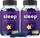 NutraChamps Sleep Gummies til voksne og børn, Melatonin Gummies med kamille, Valerian & L Theanine, Vegan Childrens Melatonin 3mg, 1,5 mg eller 6 mg (pakke med 2, 120 Gummy)