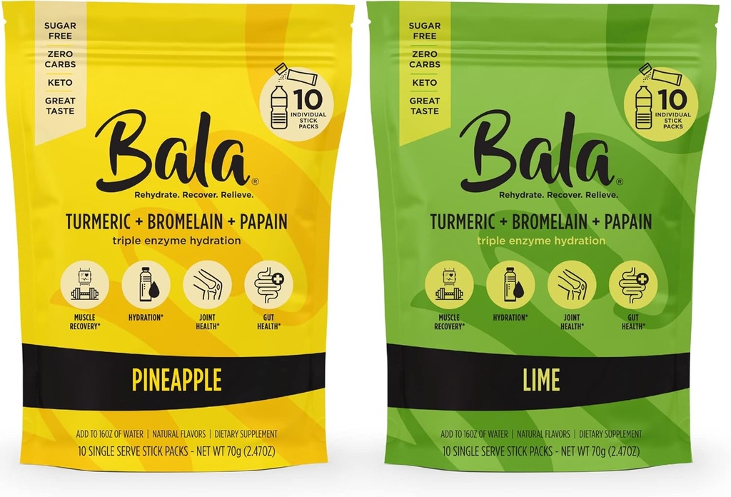 BLA Powder Pakninger, Sukker Free, Hydration Mix for Gut Health, Natural Flavors, 20 Pack Bundle