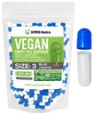XPRS Nutra Størrelse 3 Tomme kapsler - 100 Grev Vegansk - Vegetarisk Tomme piller Kapsler - DIY Vegetabilske Kapsler Fyldning - Veggie Pille Tomme Caps (blå / hvid)