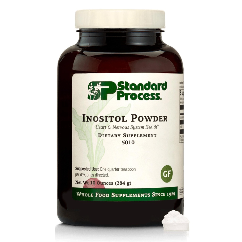 Standard Process Inositol Powder - Daily Heart Supplement for cardiovaskulær & Nervesystemet Support - Gluten- Free, Non- Dairy & Non- Soy - 10 Ounces (405 Servere)