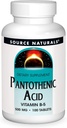 Source Naturals Pantothenic Acid 500 mg Vitamin B-5 Dietary Supplement - 100 Tablets