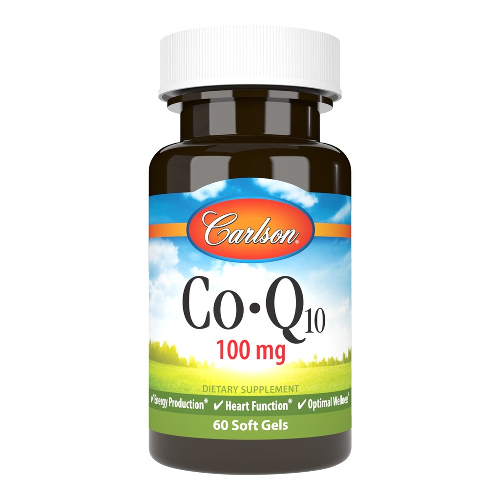 Carlson - Co- Q10, 100 mg, Energy Production & Heart Function, 60 Softgel