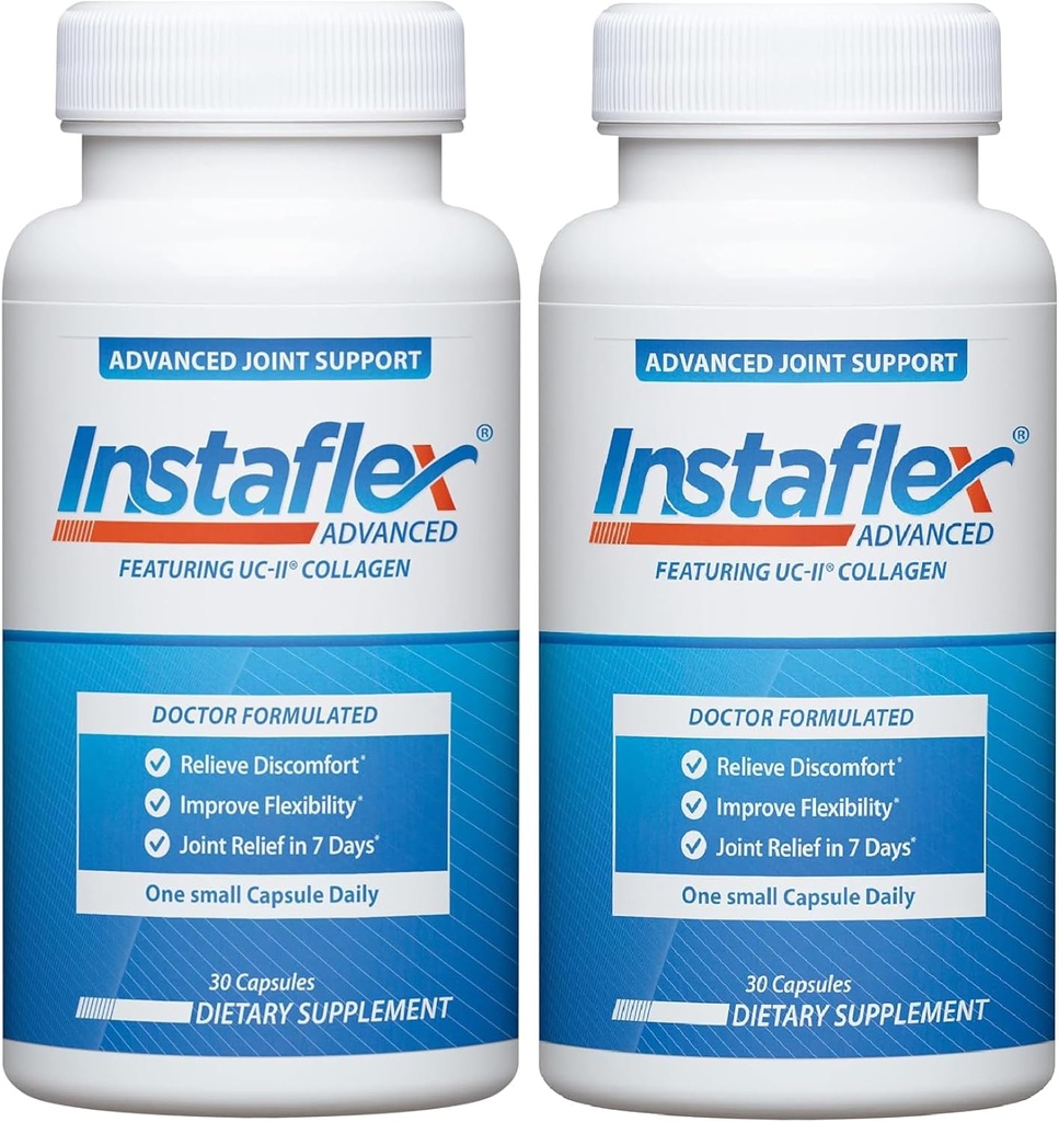 Instaflex Advanced Joint Support Nutritional Supplement Capsule with Doctor Formulated Joint Relief Supplement, Featuring UC-II Collagen & 5 Other Joint Discomfort Fighting Ingredients, 60 Ct
