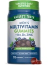 Nature 's Truth Multivitamin for mænd Gummy Memory 124; 70 Greve Memory 124; Blueberry Flavor Memory 124; med B12, D3 & Zink Memory 124; Vegetar, Non- GMO og Gluten Free Supplement