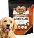 Gris Ear Slivers - Tyk Cut, Alle naturlige hundebehandling, Sund Pure Svineøre, Nemt fordøjede, Bedste gave til store & små hunde (1 LB)