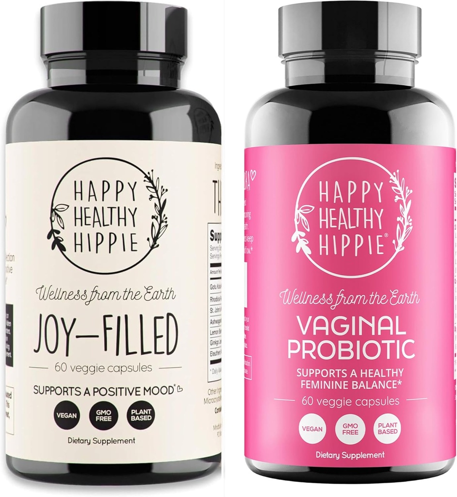 Happy Sund Hippie Vaginal Probiotika til kvinder & Joy- Filled Mood Support