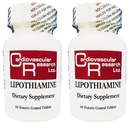 Kardiovaskulær forskning Lipothiamin B Supplement 120 tabletter - Vitamin B1 Nu med Alpha Lipoic Acid - 2 X 60 Tæl
