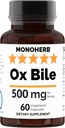 Ox Bile 500 mg - 60 Veg Kapsler