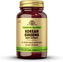 Solgar Koreansk Ginseng Root Extract, 60 Vegetabilske kapsler - immunforsvar - Standardiseret, Full Potency (SFP) - Non- GMO, Vegan, Gluten Free, Dairy Free, Kosher - 60 Serveringer