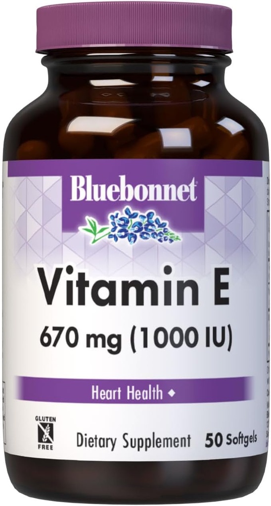 BlueBonnet Vitamin E 1000 IE Blandede bløddele, 50 Tælling