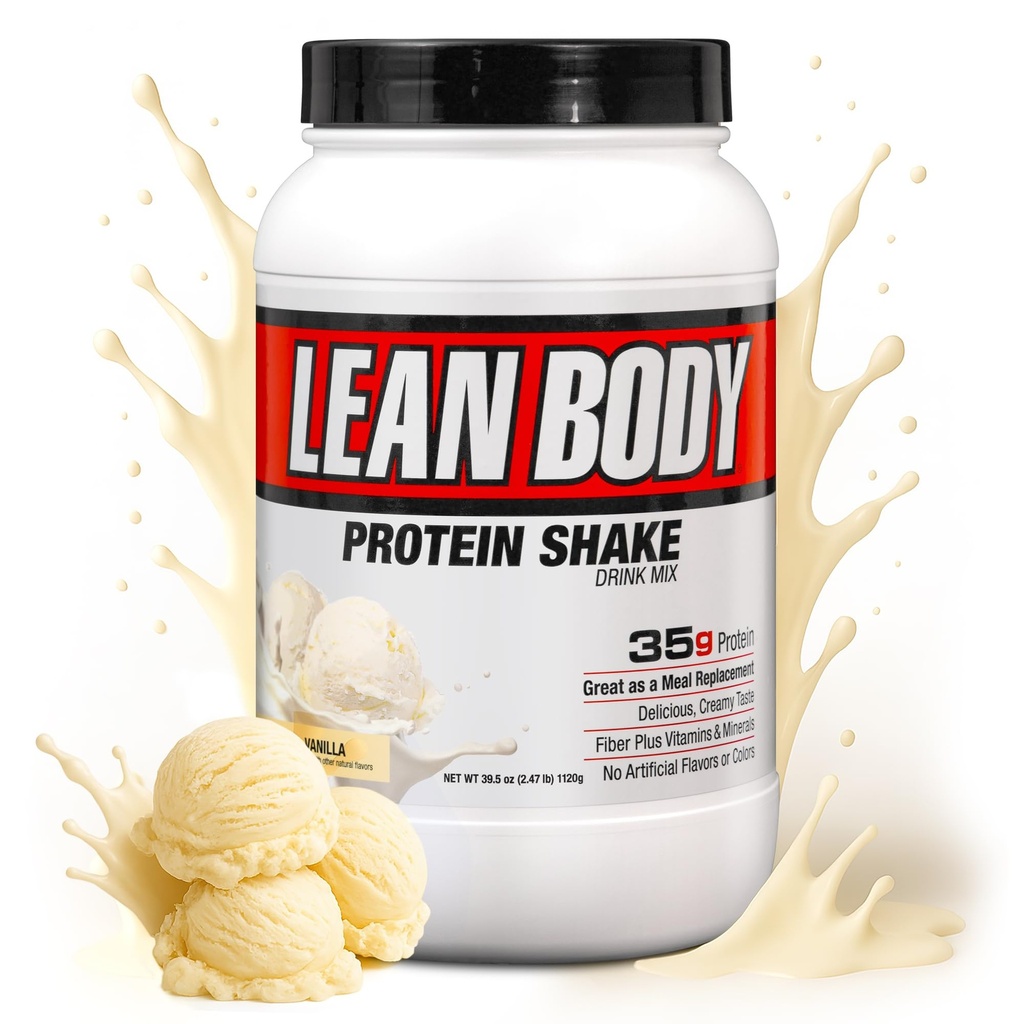 Labrada Nutrition Lean Body Hi- Protein Meal Erstatning Shake, Vanilla, 2.47- Pound Tub Packaging May Vary