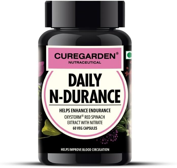 Daglig n- Durance, rød spinat Nitrat ekstrakt, nitrogenoxid supplement, 400 mg Pre Workout Veg Kapsler, 60no