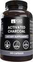 Pure Original Ingredienser Aktiveret kul, Ingen Magnesium eller Rice Fillers, Altid Pure, Lab Verified (365 Tæl)