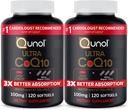 Qunol Ultra CoQ10 100mg, 3x Bedre Absorption, Patenteret vand og fedt Opløselig Natural Supplement Form of Coenzym Q10, Antioxidant for Heart Health, 240 Count Softgels
