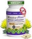 Brain Supplement - Hukommelse og fokus, Rhodiola Rosea, Kognitiv Sundhed, Koncentration, Mental Clarity, med Bacopa Monnieri, Biotin, Nootrop, Vitamin & Min - 60 kapsler