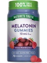 Nature 's Truth Melatonin 10mg Gummies against 124; 70 Greve 124; Berry Flavor against 124; Vegan, Non- GMO, og Gluten Free Supplement
