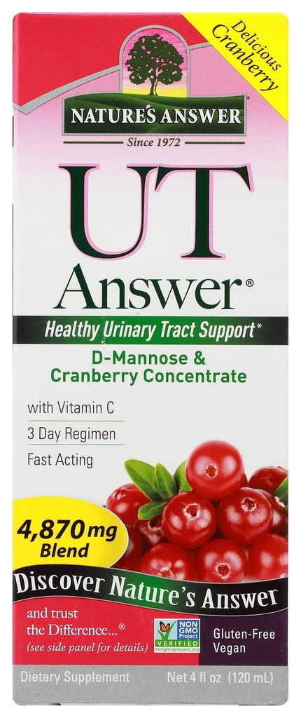 Naturens svar UT Svarmeleg 124; Urinary Tract System Support Shuttle 124; Cranberry Flavor Kosttilskud