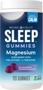 Natural Vitality SLEEP Gummies, Magnesium Supplement With Melatonin and L-Theanine, Vegan, Gluten Free, Helps the Body Ease Into Sleep, Blueberry Pomegranate 120 Count