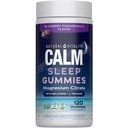 Naturlig Vitality SLEEP Gummies, Magnesium tillæg med Melatonin og L-Theanin, Vegan, Gluten Free, Hjælper kroppen lette i søvn, Blåbær Pomegranat 120 Greve