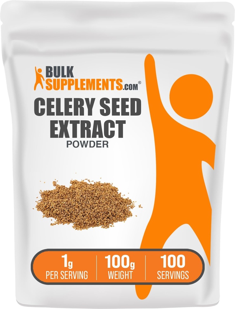 BulkSupplements.com Sellery Seed Extract Powder - Sellery Seed Supplement, Herbal Supplement - Vegan & Gluten Free, 1g per Serving, 100g (3,5 oz) (Pack of 1)