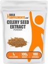 BulkSupplements.com Sellery Seed Extract Powder - Sellery Seed Supplement, Herbal Supplement - Vegan & Gluten Free, 1g per Serving, 100g (3,5 oz) (Pack of 1)