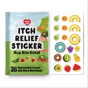 Hydrocolloid Itch Relief Patch, for Mosquitos, Ticks, Midges, Sandflies Bug bite Relief, Anti-Itch Patch with Aloe and Witch Hazel, Insect bite Relief, Kid-Friendly, Natural Fruit Theme