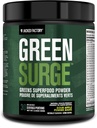 Jacked Factory Green Surge Green Superfood Powder- Keto Friendly Green Drink w / Spirulina, Hvede & Barley Grass, Organic Green - Green Tea Extract, Probiotika & fordøjelsesenzymer - Sour Apple
