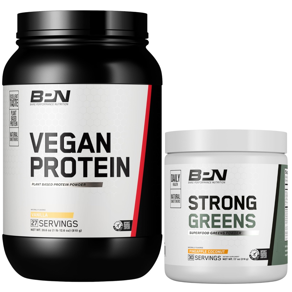 BPN Vegan Vanilla Protein + Stærk Grønne Ananas Kokos Bundle