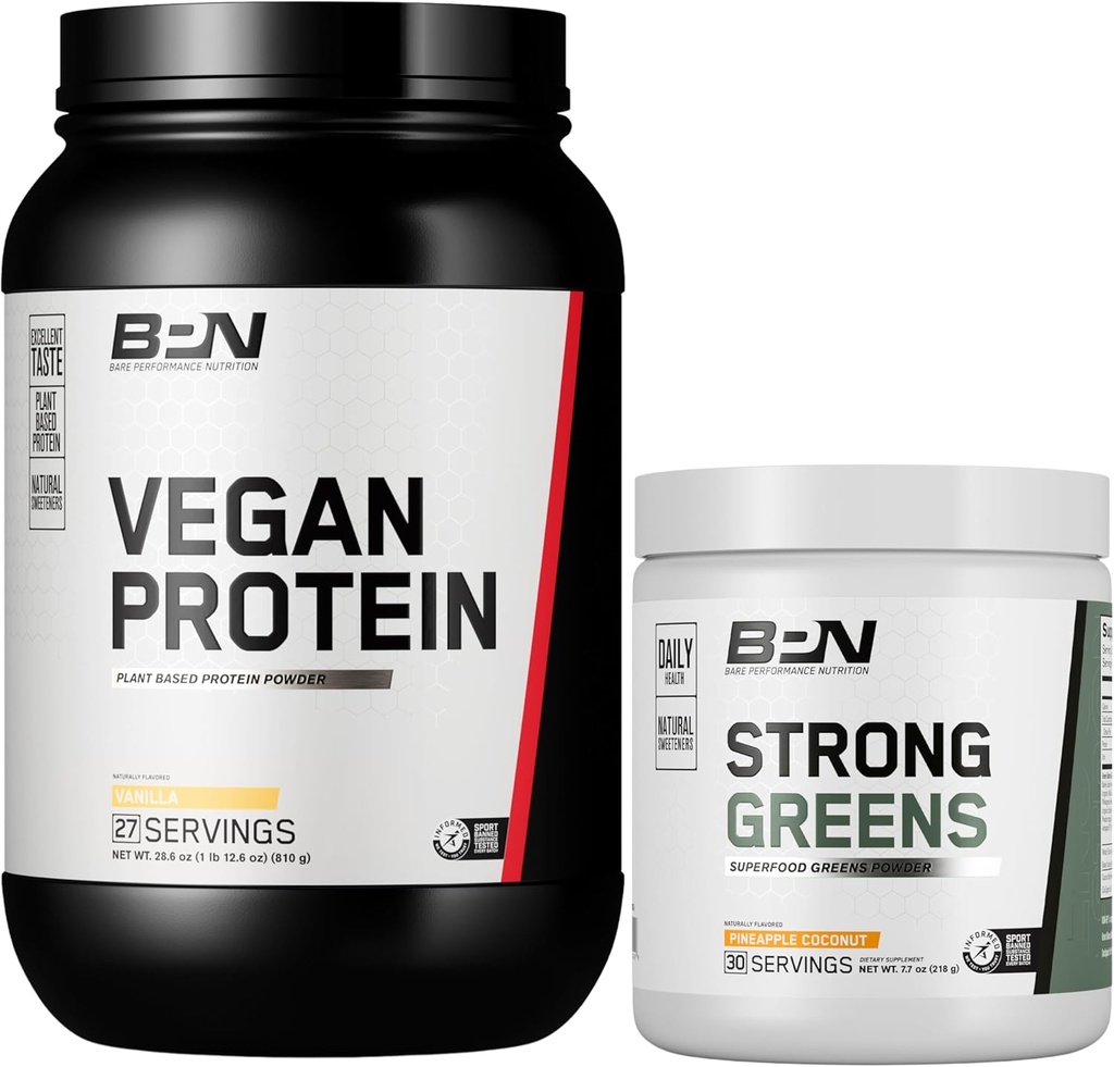 BPN Vegan Vanilla Protein + Stærk Grønne Ananas Kokos Bundle