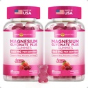 Magnesium Glycinat Gummies 600mg, Non- GMO, Glutenfri, Magnesium Gummies for voksne, Søvn, Afslapning & Fokus, Blandede Berry, 120 Greve
