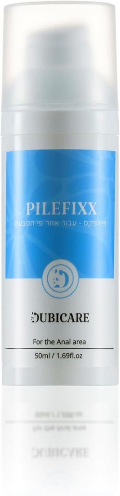 DUBI Pilefixx hæmorid Treatment - Hæmorhoid Cream - Hæmorhoid & Fissure Salve for Burning, Kløe, Hævelse - Hæmorhoid Symptomer Behandling med Aloe - 50 Gram