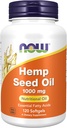 Now Foods Supplements, Hamp Seed Oil 1000 mg, Essential Fedtsyrer, Nutritional Oil, 120 Softgels