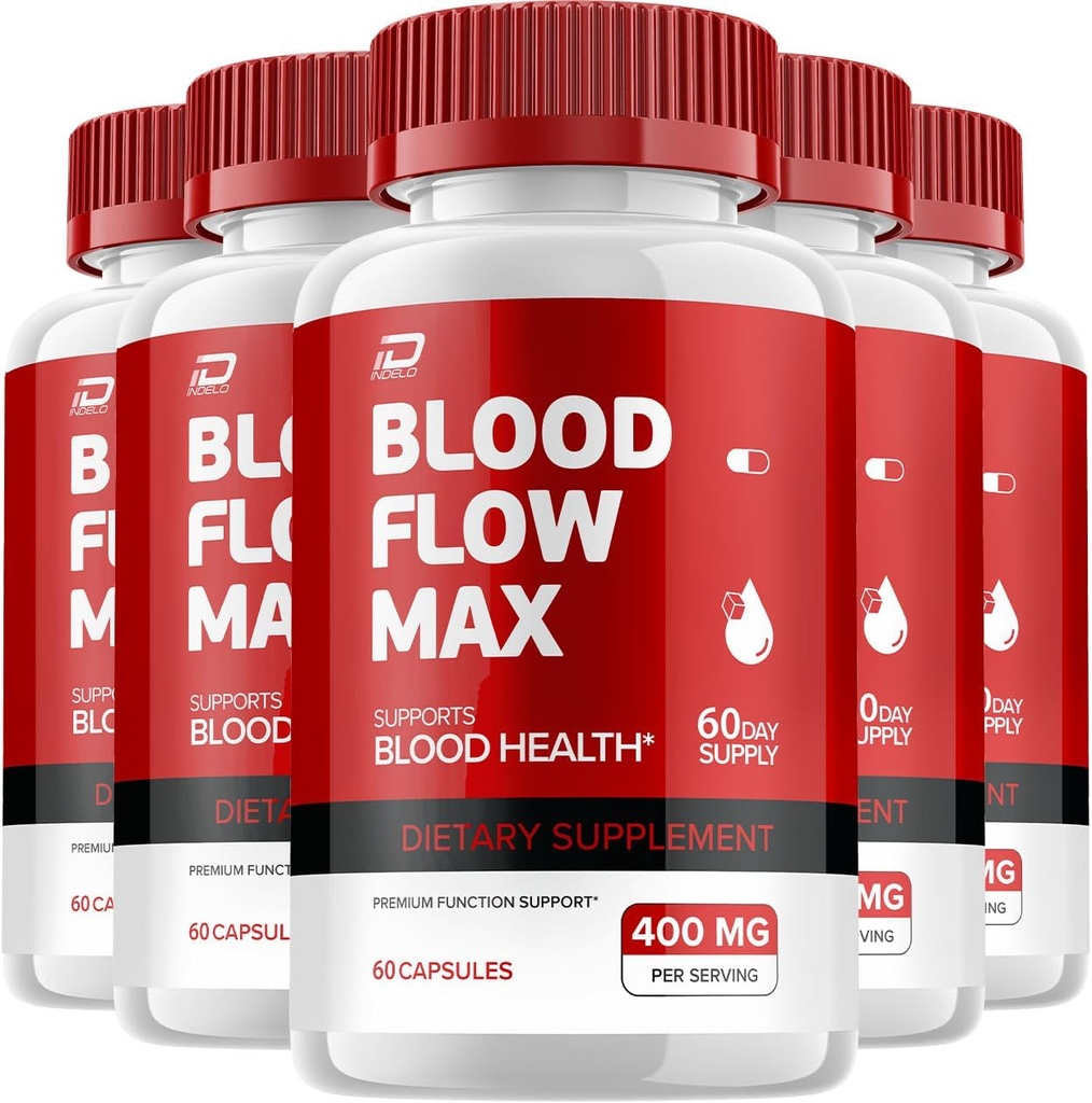 Blood Flow Max Capsule - BloodFlowMax Advanced Formel, BloodFlow Max Extra Strength, Total Wellness, All- Natural Vitaminer, Anmeldelser (5 Pack - 300 Kapsler)