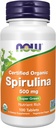 Now Supplements, Organic Spirulina 500 mg med vitaminer, mineraler og GLA (Gamma- Linolensyre), 100 tabletter