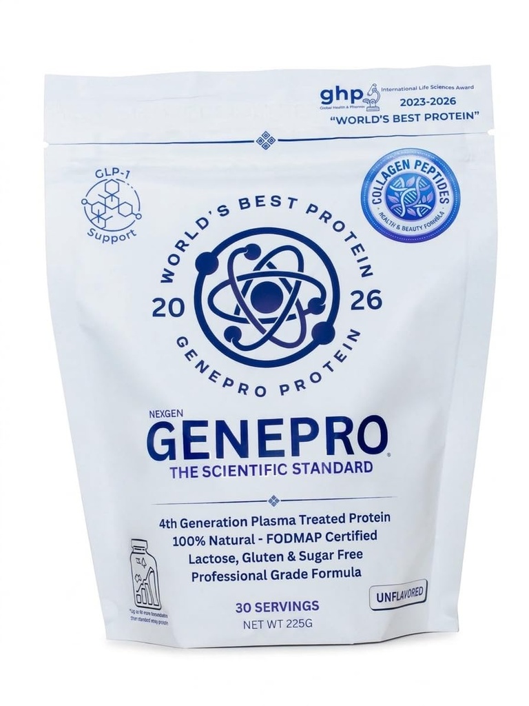 Musclegen Research Unflavored Protein Powder with Collagen Peptider - Lactose- Free, Gluten- Free Protein Supplement Shake for hår, hud og negle (30 Servere)